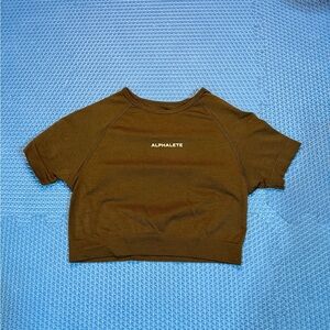 Alphalete Dark Brown Cropped Top